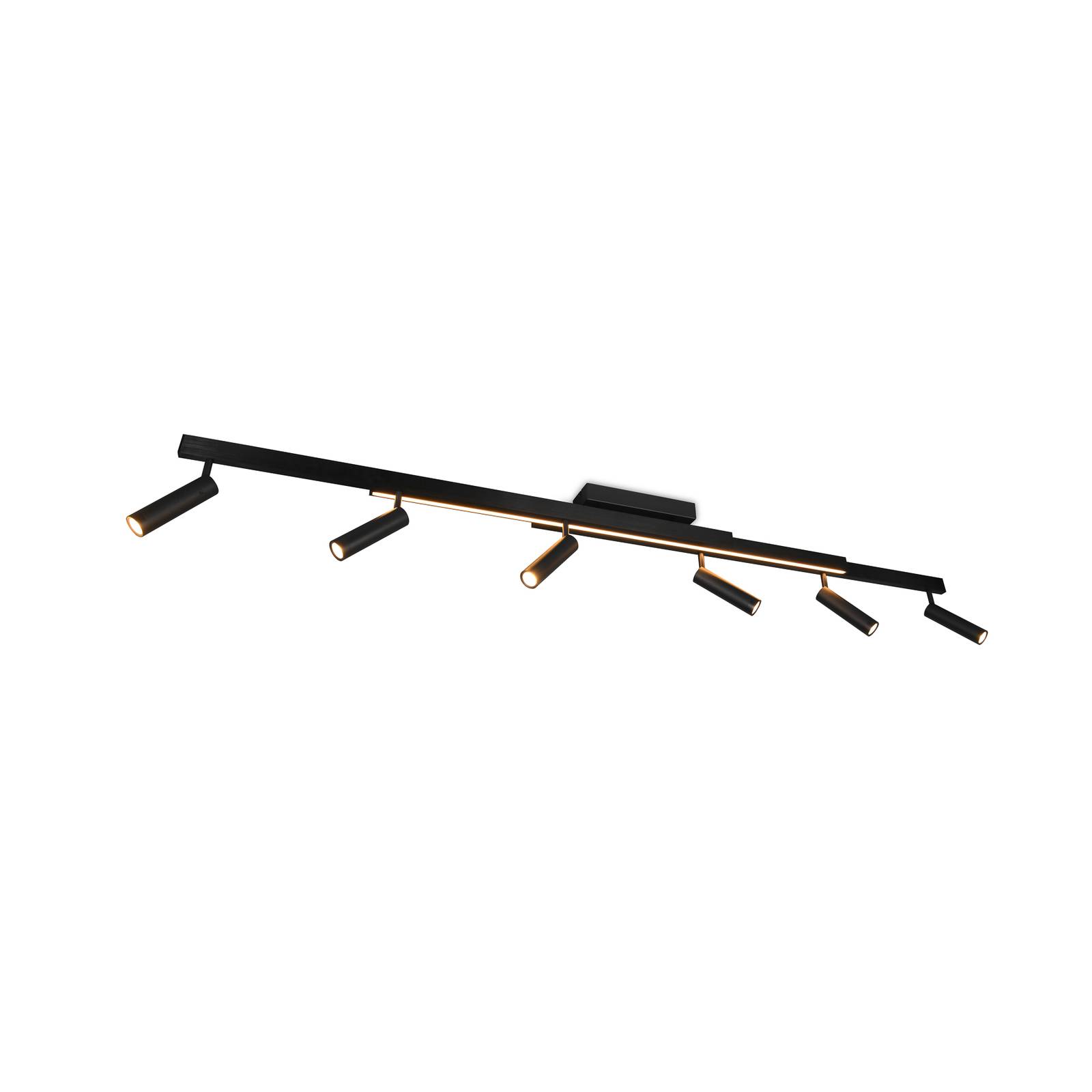LED-Deckenspot Zeno, 6 Spots, schwarz matt, Metall LED-Deckenspot Zeno, 6 Spots, schwarz matt, Metall von Trio Lighting