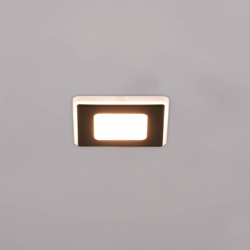 LED-Einbaulampe Nimbus IP44 8,5x8,5cm 830 schwarz von Trio Lighting