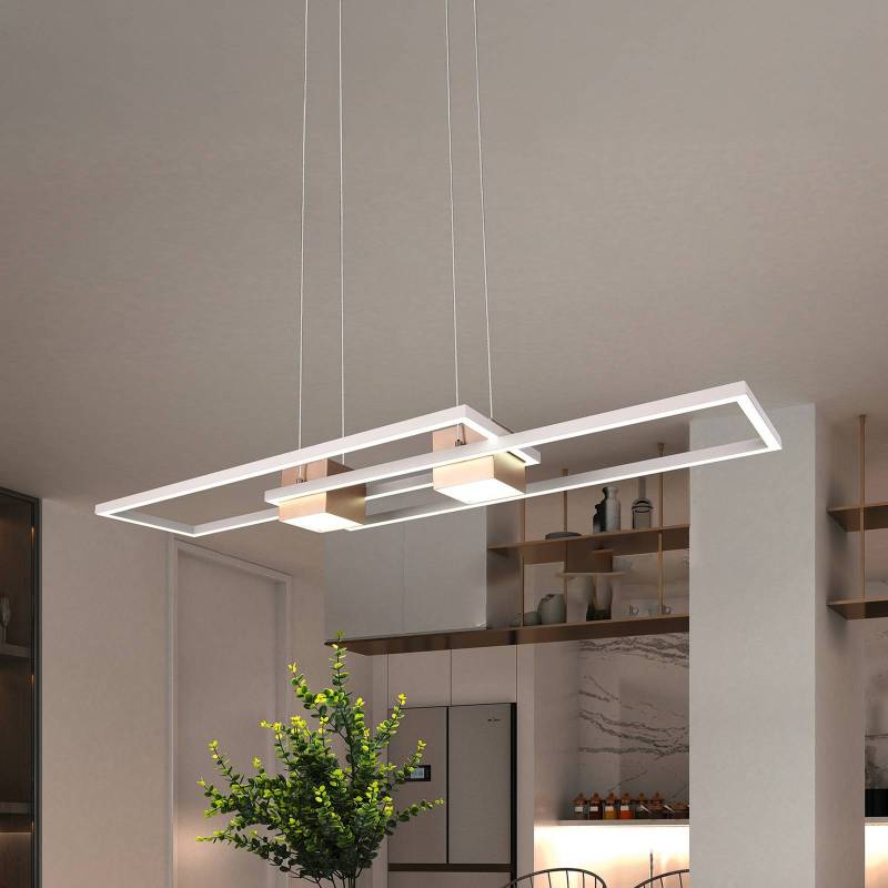 LED-Hängelampe Albany, braun, 100 x 28 cm, Alu, CCT, dimmbar von Trio Lighting