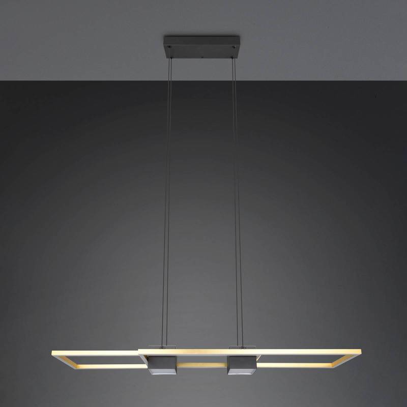 LED-Hängelampe Albany, schwarz/gold, 100 x 28 cm Alu CCT dim von Trio Lighting