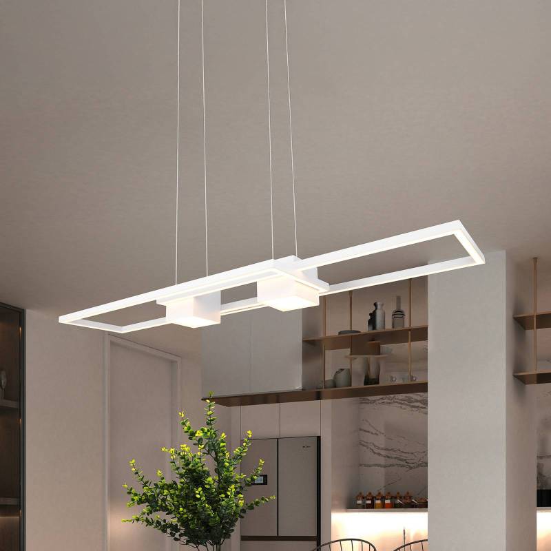 LED-Hängeleuchte Albany, weiß, 100 x 28 cm, Alu, CCT dimmbar von Trio Lighting