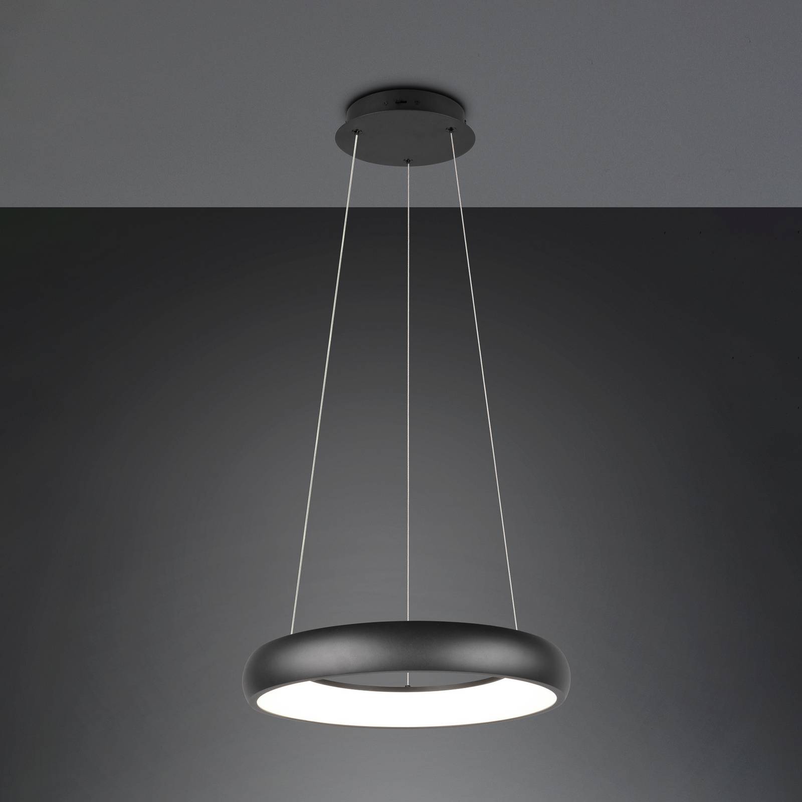 LED-Hängeleuchte Cardona, Ø 46,5 cm, schwarz, CCT, Metall LED-Hängeleuchte Cardona, Ø 46,5 cm, schwarz, CCT, Metall von Trio Lighting