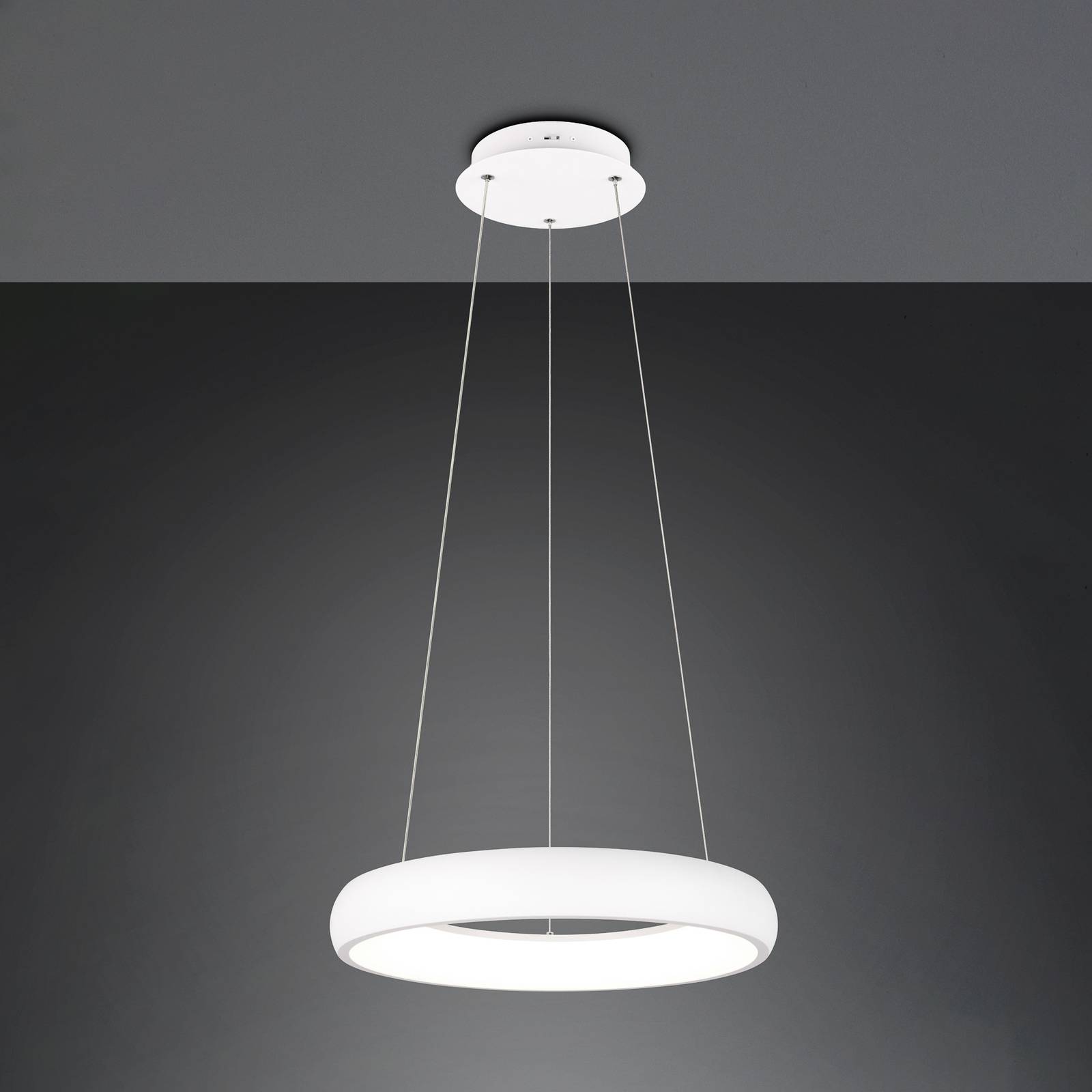 LED-Hängeleuchte Cardona, Ø 46,5 cm, weiß, CCT, Metall LED-Hängeleuchte Cardona, Ø 46,5 cm, weiß, CCT, Metall von Trio Lighting