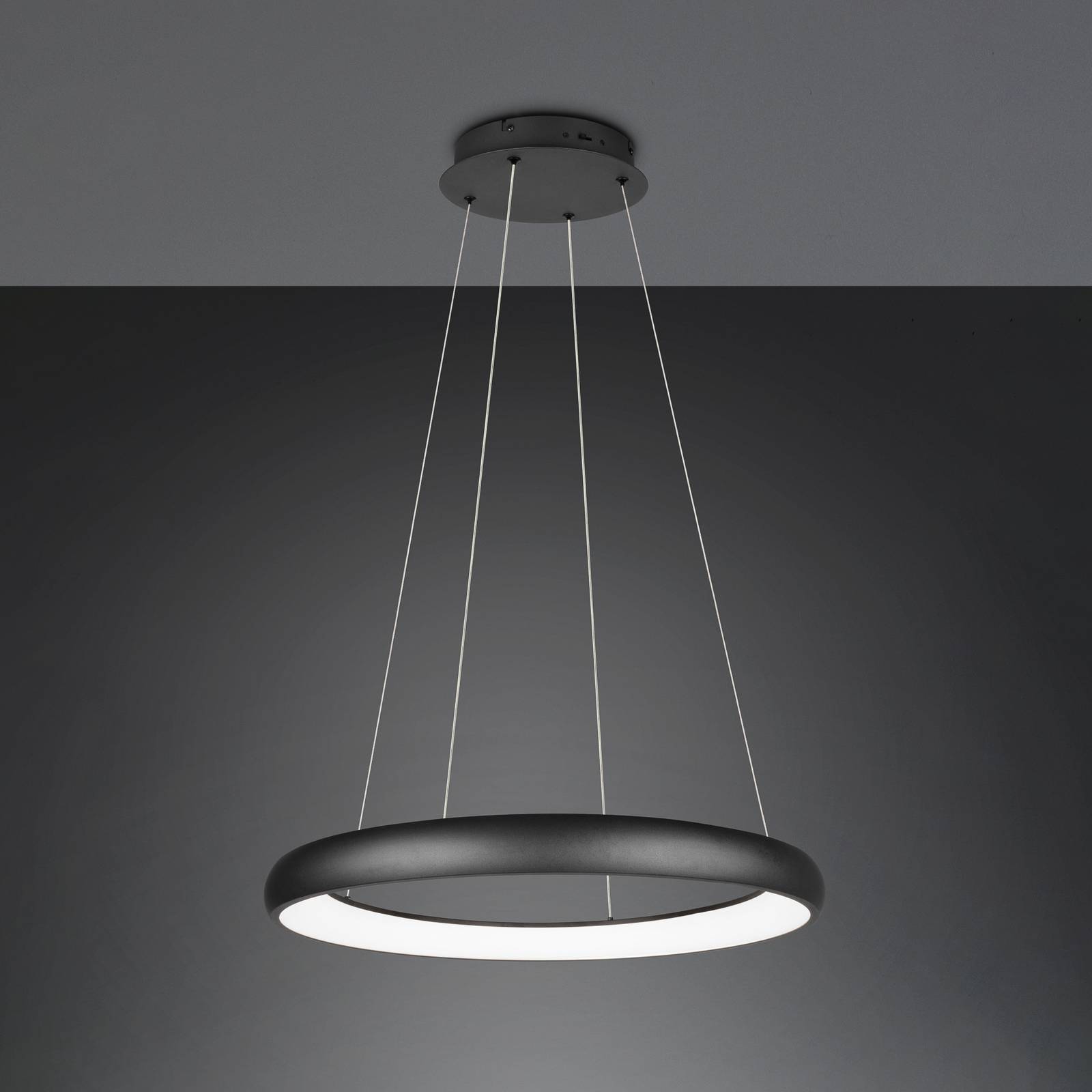 LED-Hängeleuchte Cardona, Ø 75 cm, schwarz, CCT, Metall LED-Hängeleuchte Cardona, Ø 75 cm, schwarz, CCT, Metall von Trio Lighting