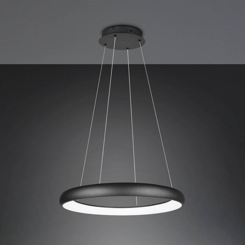 LED-Hängeleuchte Cardona, Ø 75 cm, schwarz, CCT, Metall von Trio Lighting