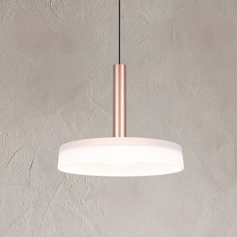 LED-Hängeleuchte Celeste, weiß/braun, Ø 22 cm, Glas, dimmbar von Trio Lighting
