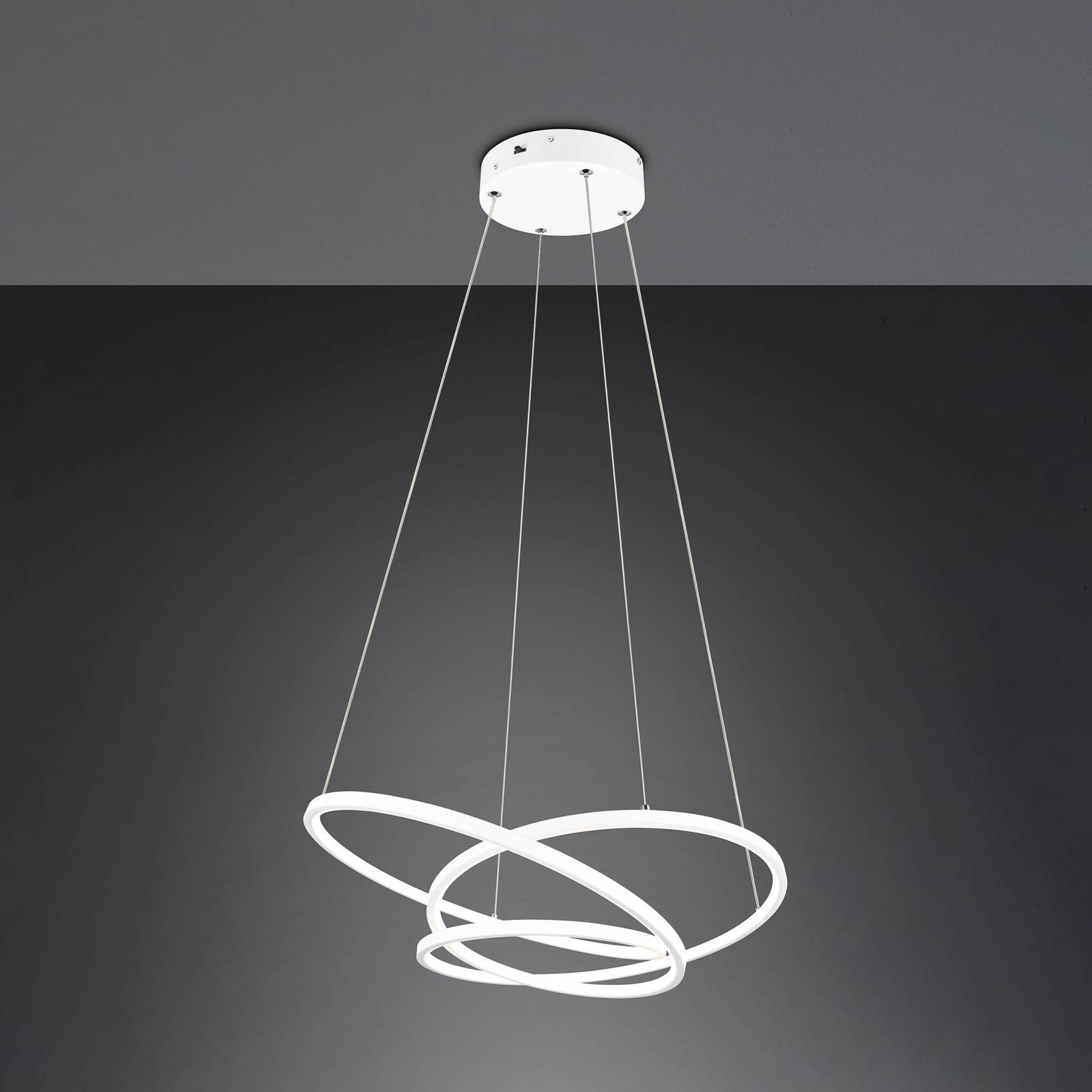 LED-Hängeleuchte Darvin, Länge 64 cm, weiß matt, Metall, CCT LED-Hängeleuchte Darvin, Länge 64 cm, weiß matt, Metall, CCT von Trio Lighting