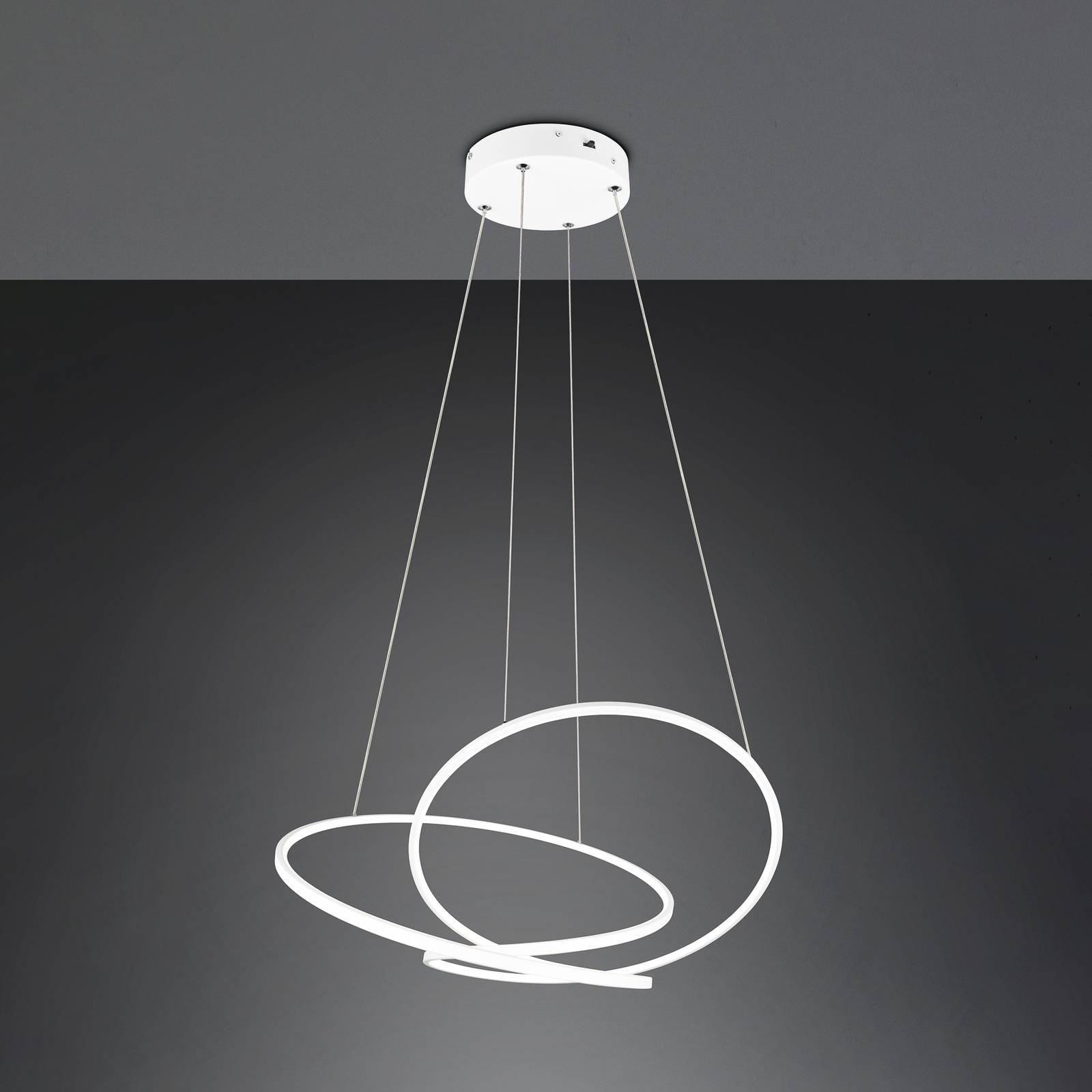 LED-Hängeleuchte Darvin, Länge 84 cm, weiß matt, Metall, CCT LED-Hängeleuchte Darvin, Länge 84 cm, weiß matt, Metall, CCT von Trio Lighting