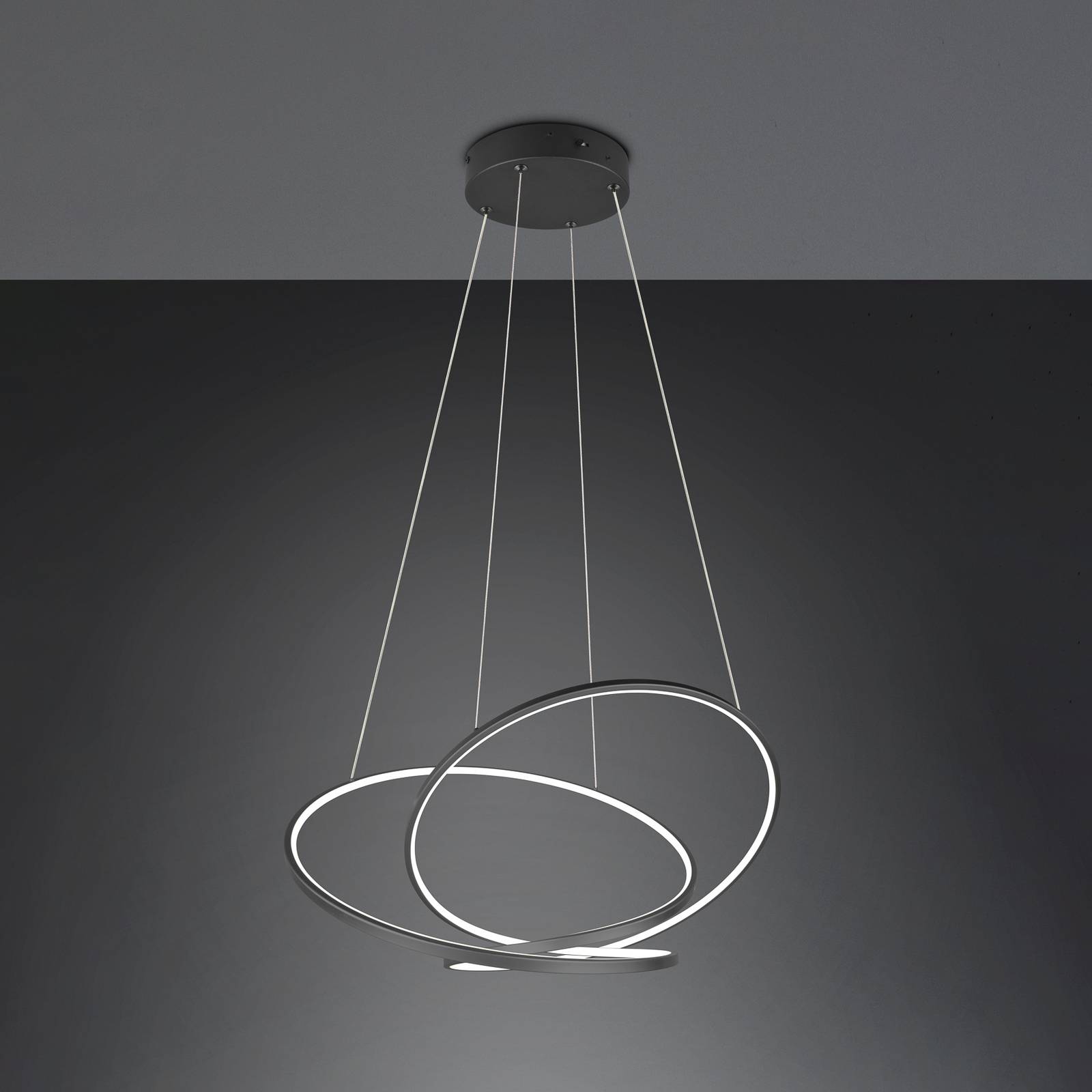 LED-Hängeleuchte Darvin Länge 84 cm schwarz matt Metall CCT LED-Hängeleuchte Darvin Länge 84 cm schwarz matt Metall CCT von Trio Lighting