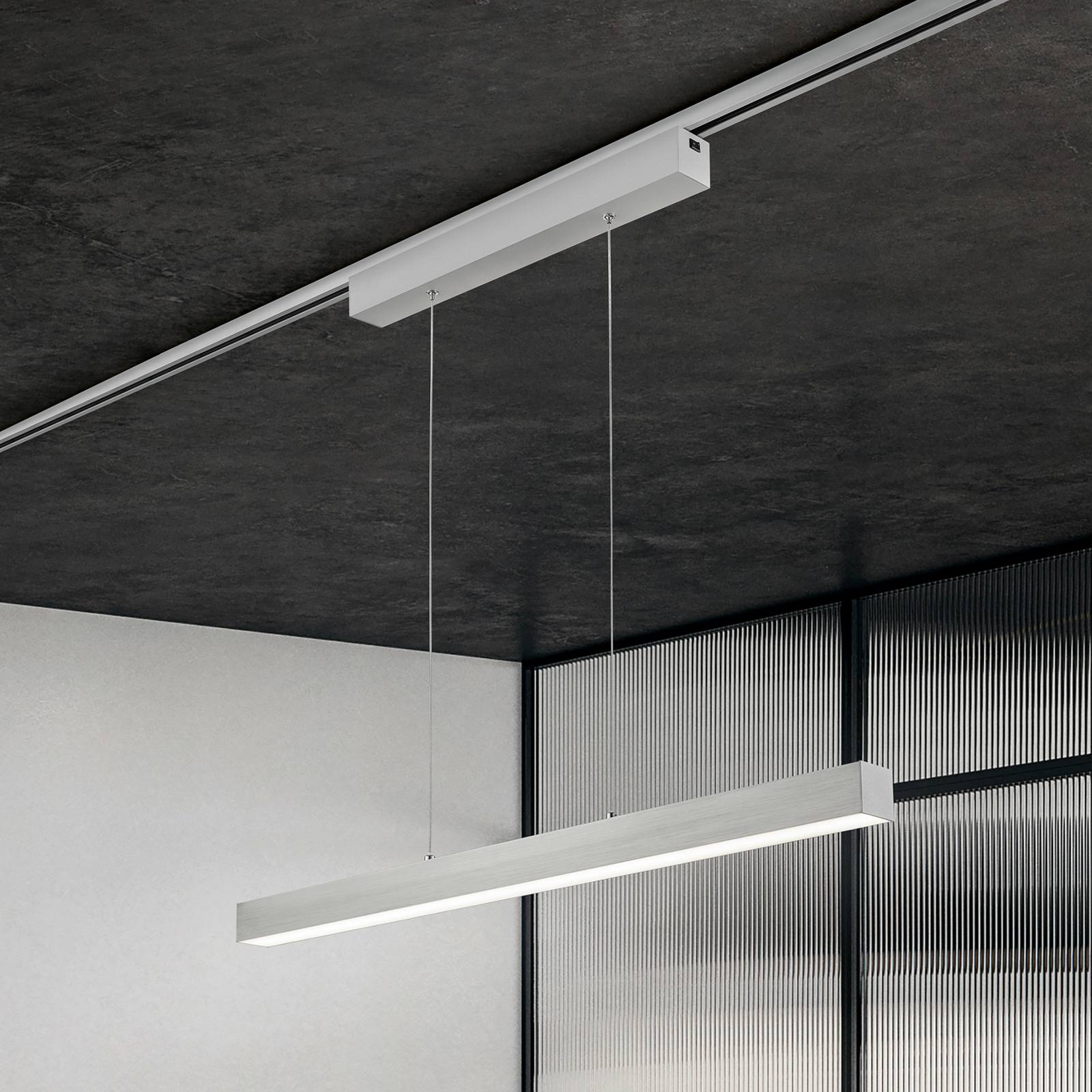 LED-Pendelleuchte Paros DUOline, balken, nickel LED-Pendelleuchte Paros DUOline, balken, nickel von Trio Lighting