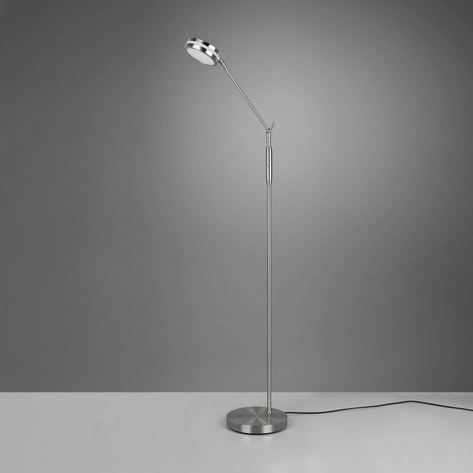 LED-Stehlampe Franklin, Sensordimmer, nickel matt von Trio Lighting