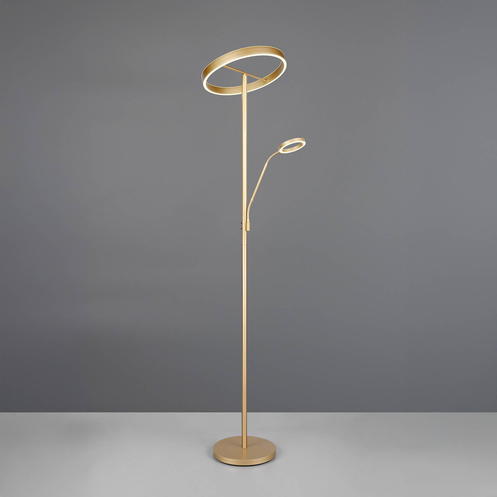 LED-Stehlampe Willis, gold, Höhe 180 cm, Metall, CCT, Dimmer LED-Stehlampe Willis, gold, Höhe 180 cm, Metall, CCT, Dimmer von Trio Lighting