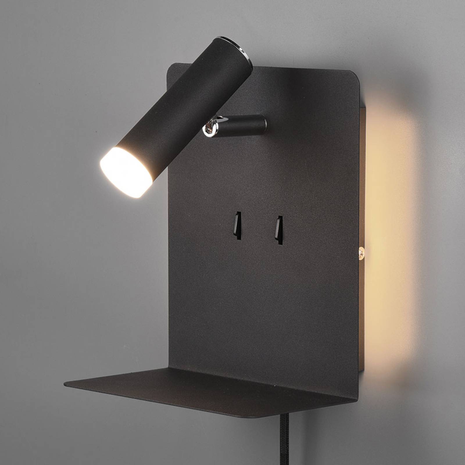 LED-Wandlampe Element mit Ablage schwarz matt LED-Wandlampe Element mit Ablage schwarz matt von Trio Lighting