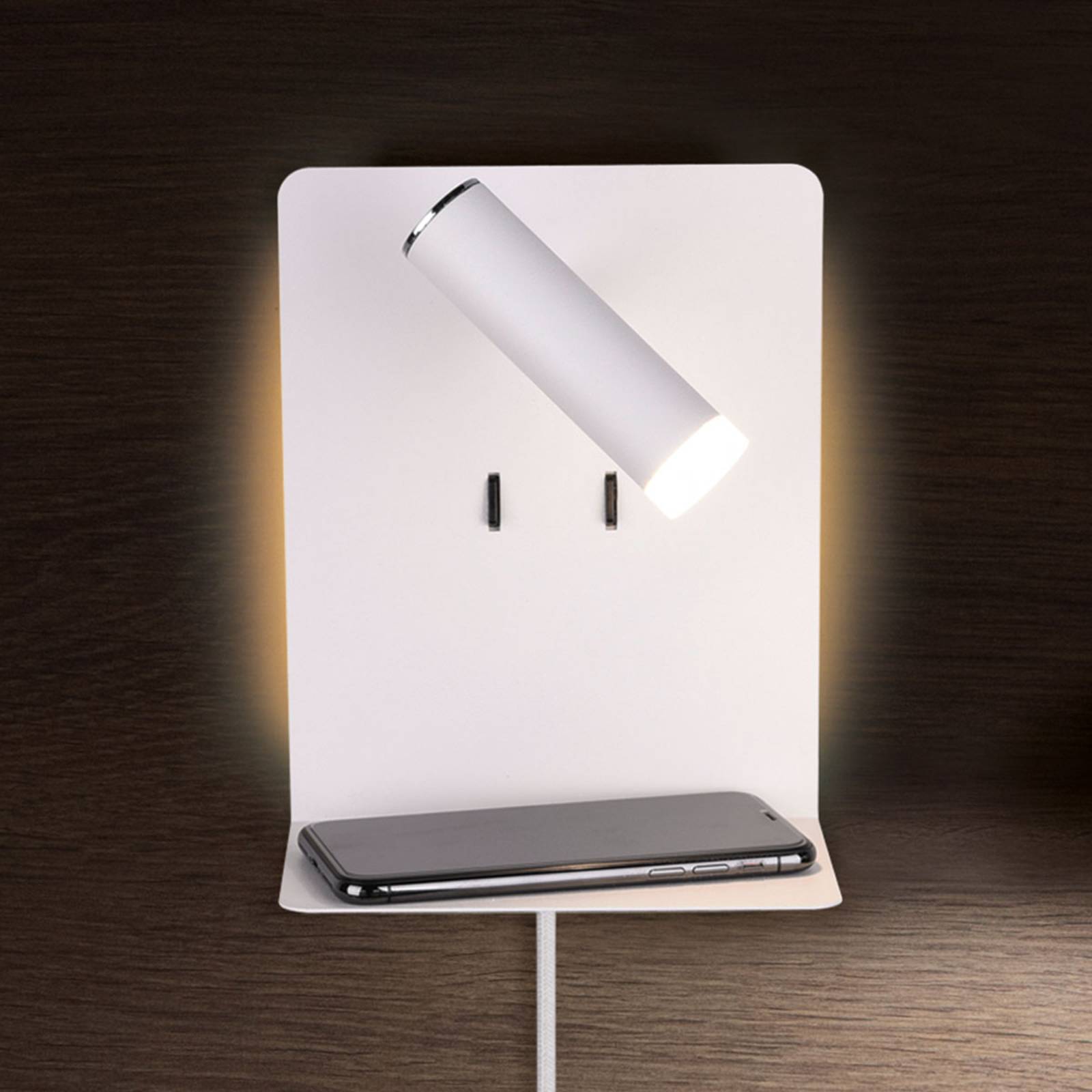 LED-Wandlampe Element mit Ablage weiß matt LED-Wandlampe Element mit Ablage weiß matt von Trio Lighting