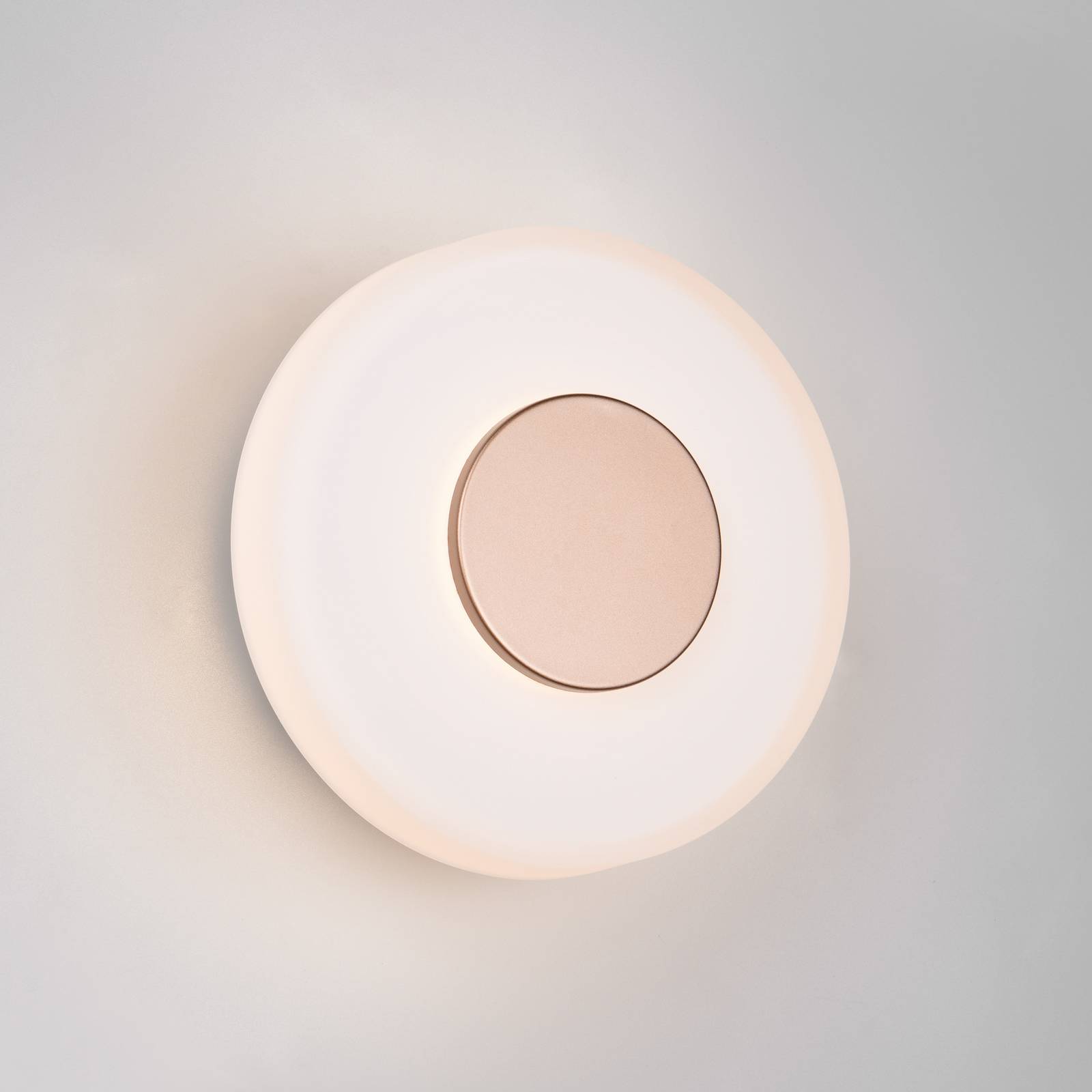 LED-Wandleuchte Celeste, braun/weiß, Ø 22 cm Glas dimmbar LED-Wandleuchte Celeste, braun/weiß, Ø 22 cm Glas dimmbar von Trio Lighting