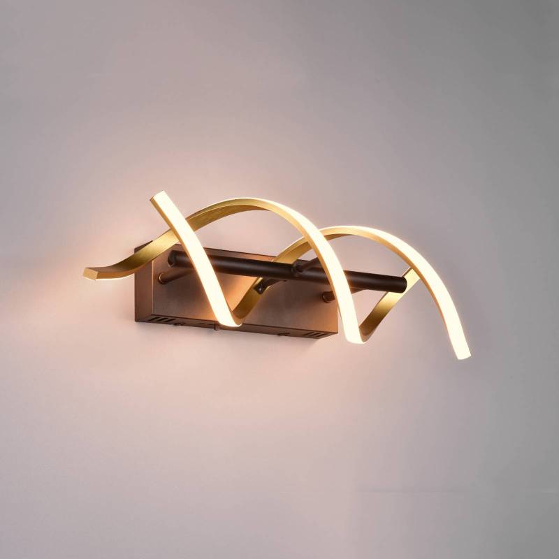 LED-Wandleuchte Sequence, dimmbar, CCT, messing von Trio Lighting