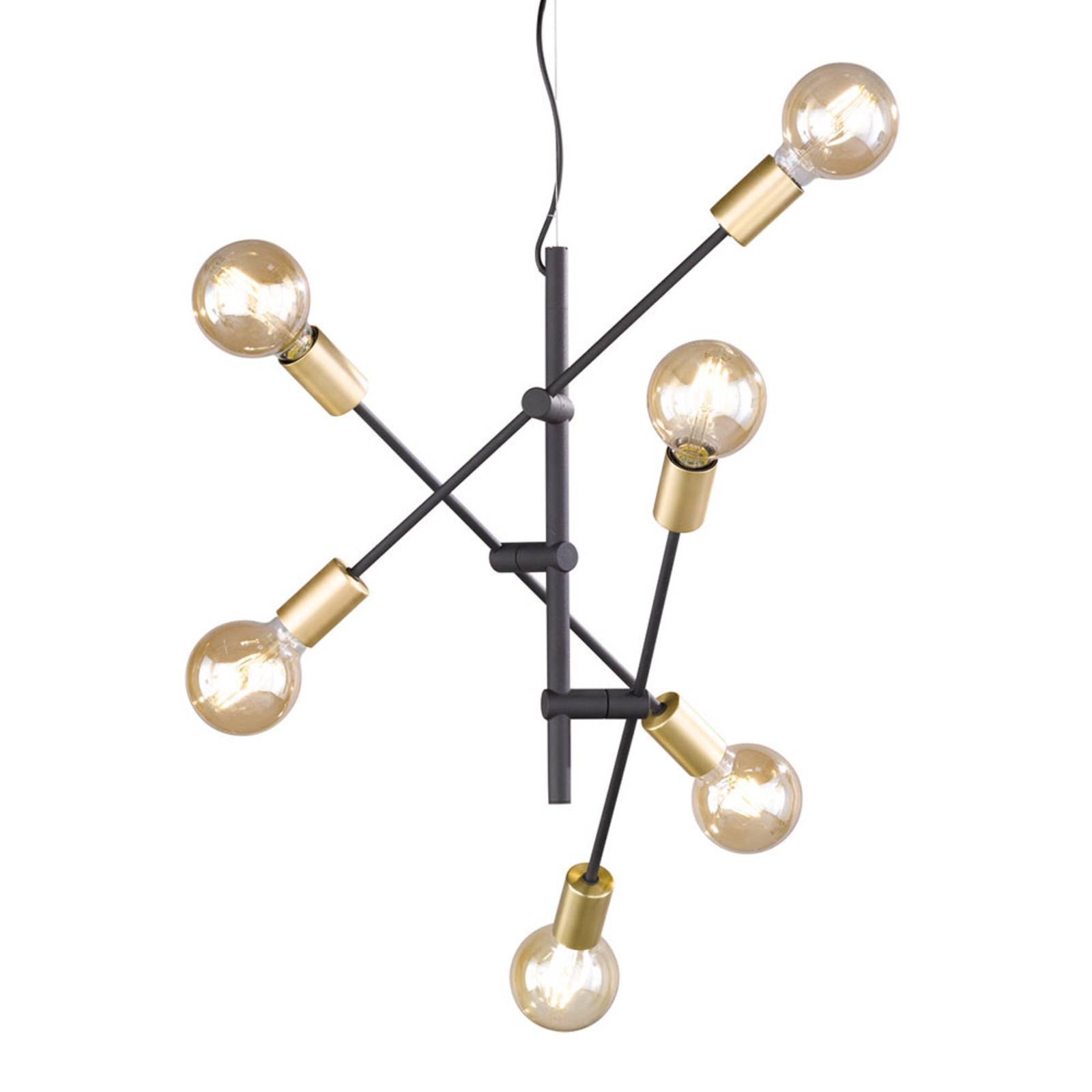 Minimalistisch gestaltete Pendelleuchte Cross von Trio Lighting