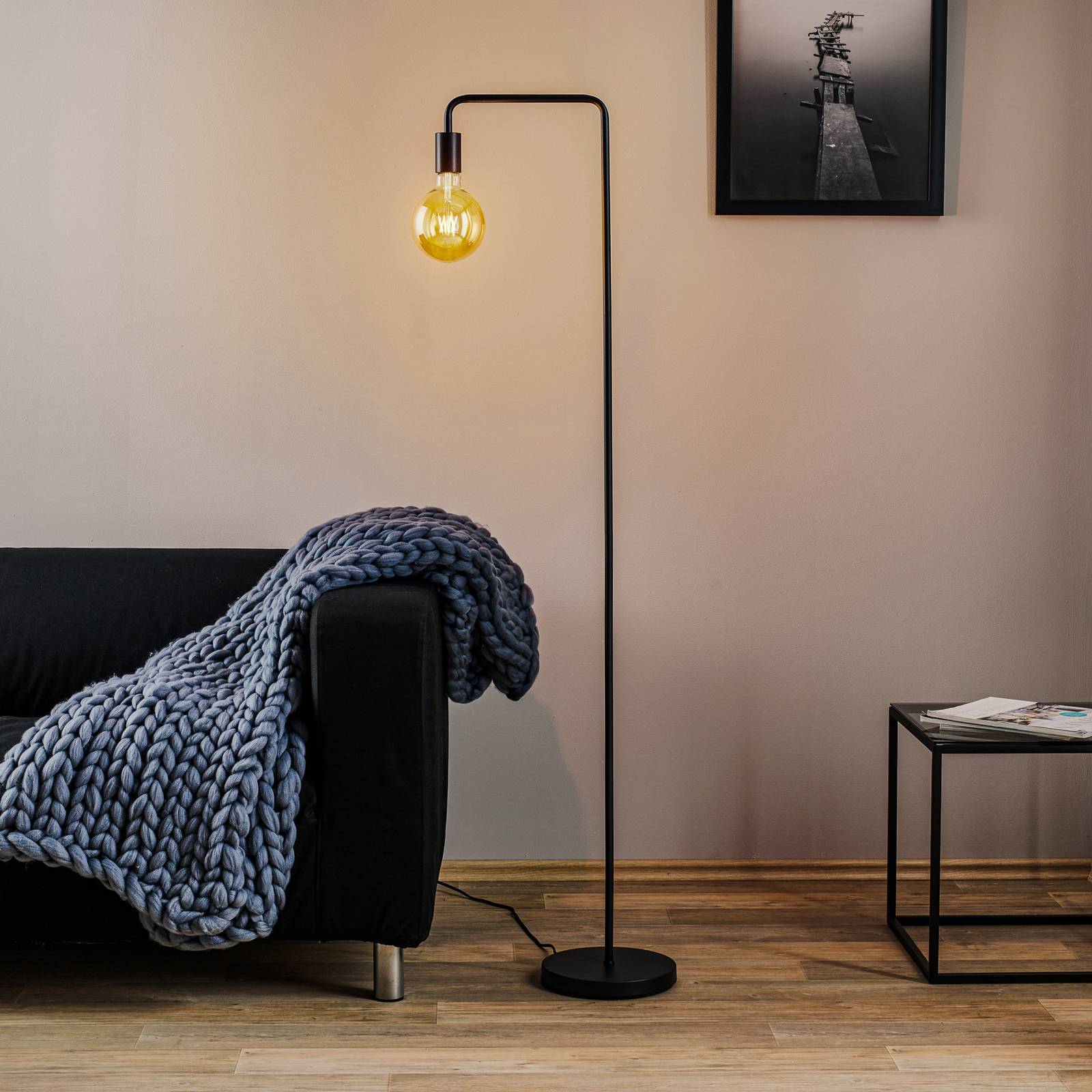Stehleuchte Diallo ohne Schirm schwarz matt Stehleuchte Diallo ohne Schirm schwarz matt von Trio Lighting