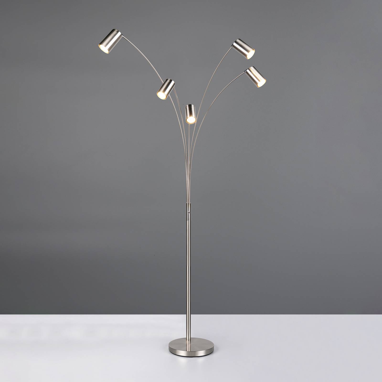 Stehleuchte Marley, nickel, Höhe 200 cm, 5-flammig, Metall Stehleuchte Marley, nickel, Höhe 200 cm, 5-flammig, Metall von Trio Lighting