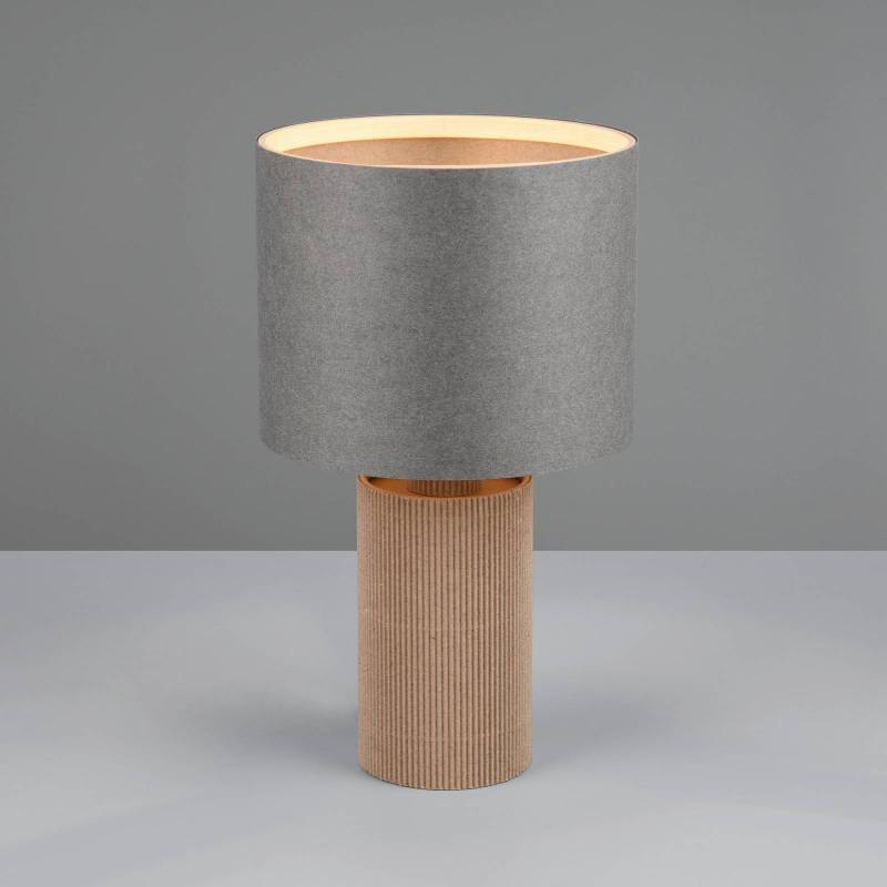 Tischleuchte Canio, Höhe 29 cm, grau/braun, Pappe, 1 x E14 von Trio Lighting