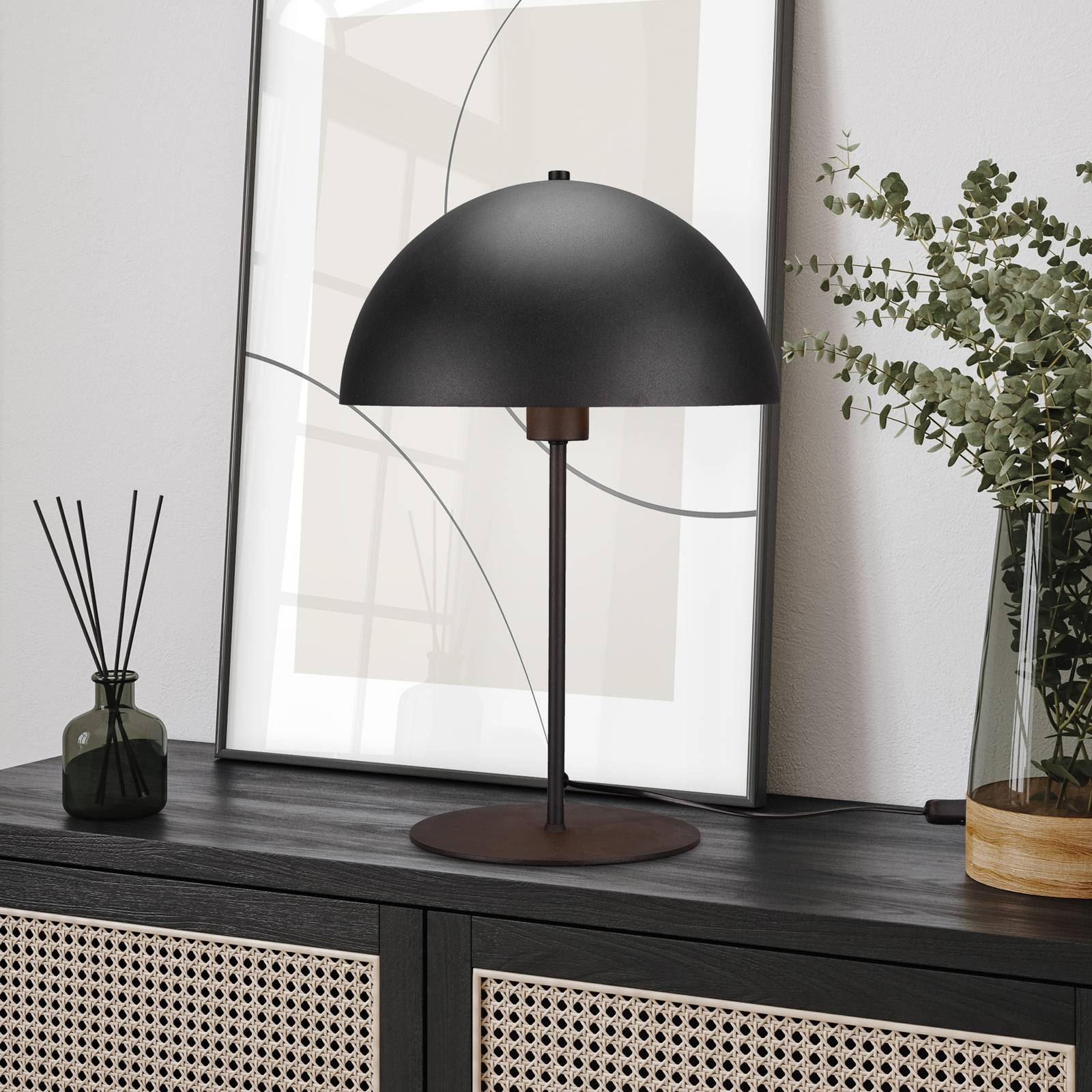 Tischleuchte Nola, Höhe 45 cm, schwarz/gold von Trio Lighting