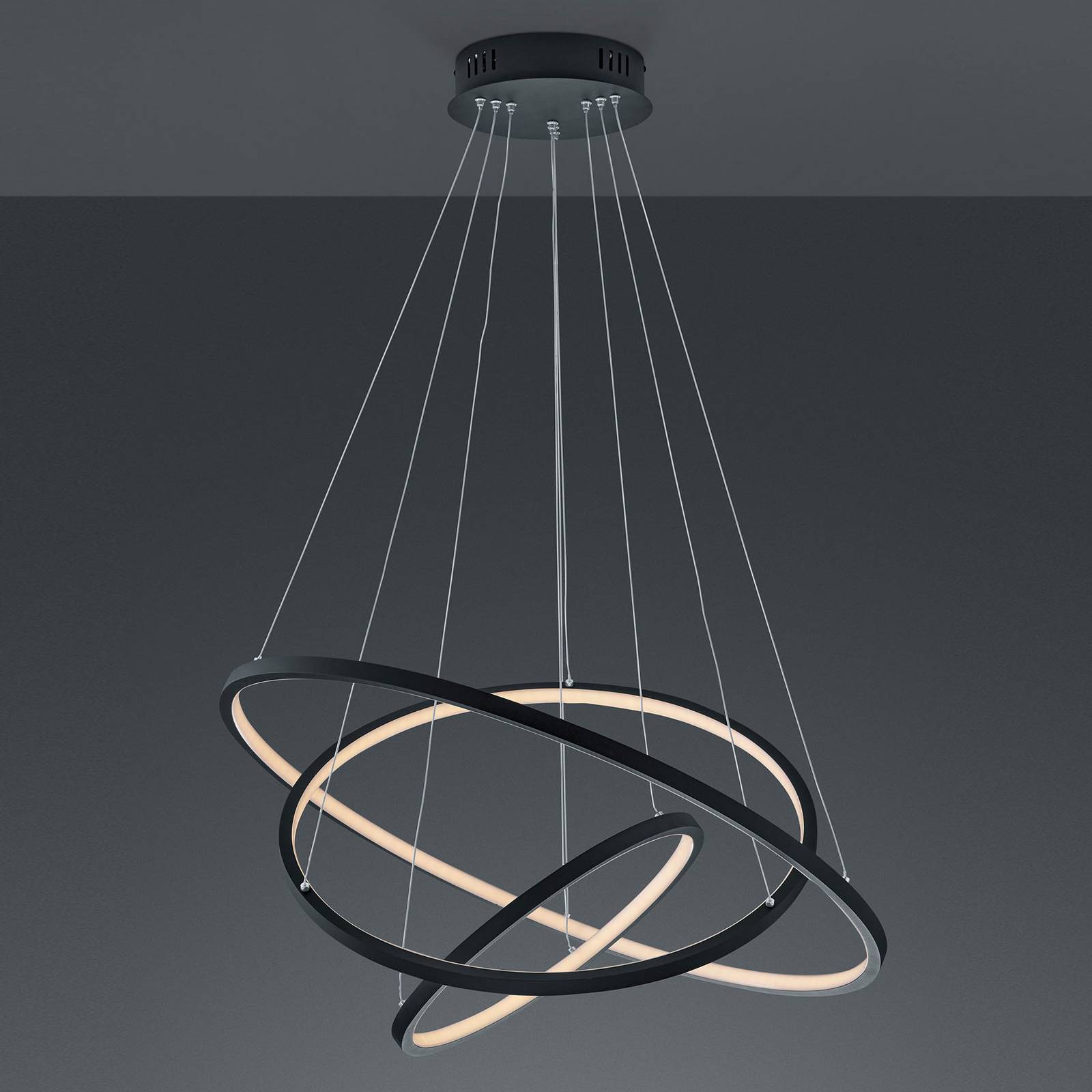 Trio WiZ Aaron smarte LED-Hängeleuchte, anthrazit Trio WiZ Aaron smarte LED-Hängeleuchte, anthrazit von Trio Lighting
