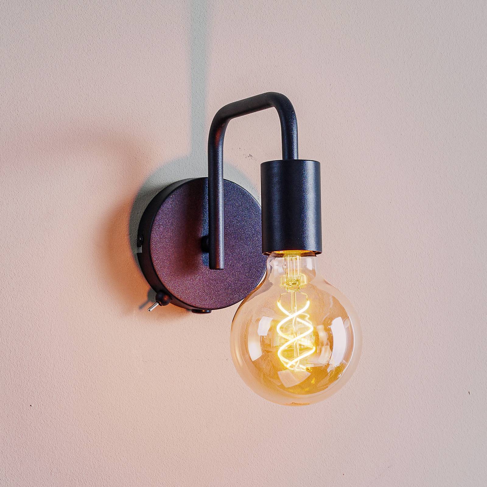 Wandleuchte Diallo ohne Schirm schwarz matt Wandleuchte Diallo ohne Schirm schwarz matt von Trio Lighting
