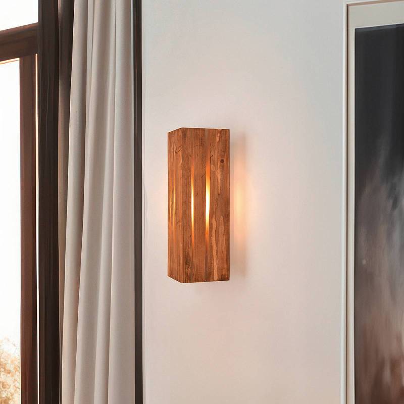 Wandleuchte Karuni, natur, Holz, Metall, E14 von Trio Lighting