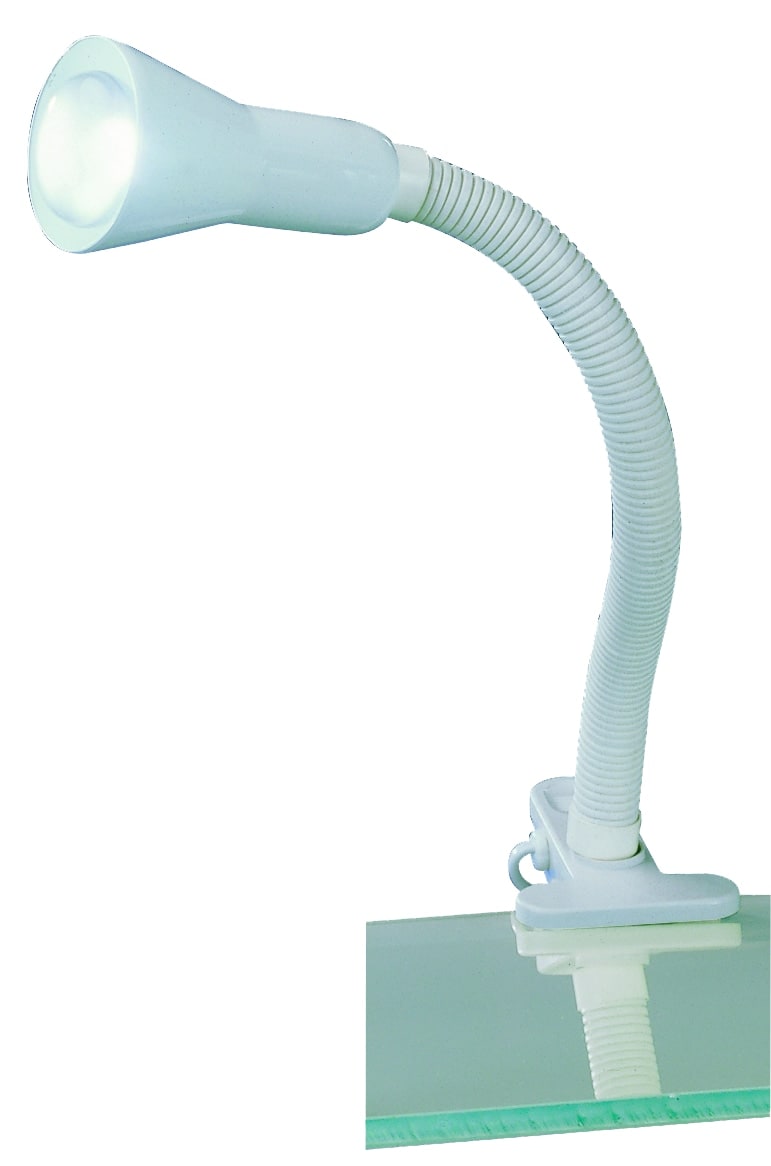 TRIO Klemmleuchte Flexo 5028010-01 weiß, für E14 max. 18 W von Trio