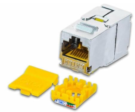 Triotronik WKS Jack KAT6A Slim 48 Drahtverbinder RJ-45 Satinierter Stahl, Gelb Triotronik WKS Jack KAT6A Slim 48 Drahtverbinder RJ-45 Satinierter Stahl, Gelb von Triotronik