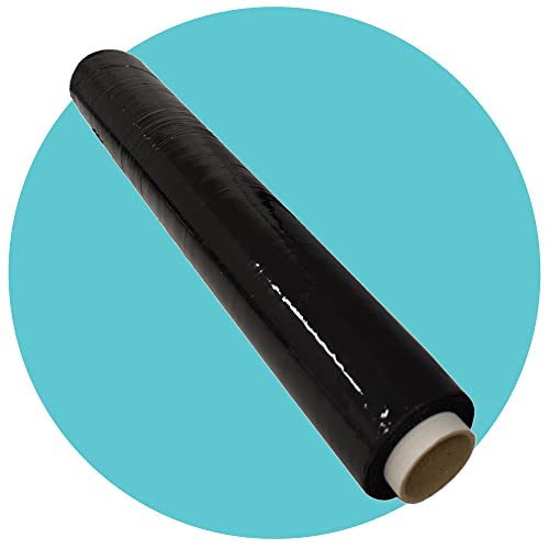 Triplast Schrumpffolie für Paletten, dehnbar, 400 mm x 250 m, schwarz von Triplast