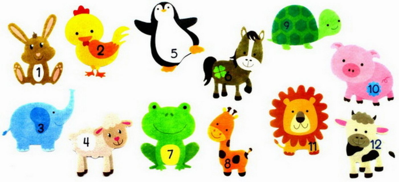 Triple-A-Toys Fotoalbum Monatssticker selbstkleben Tiermotive Babyalbum Sticker Aufkleber (12-St), Rückstandslos vom Stoff ablösbar - mehrfach verwendbar von Triple-A-Toys