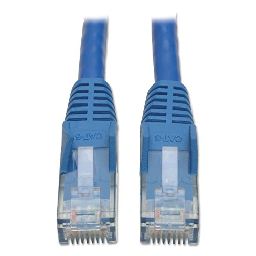 Eaton Cat6 Gigabit Snagless Molded UTP Patch Ethernet-Kabel, RJ45 Stecker-auf-Stecker-Kabel, blau, 10 Fuß / 3 Meter (N201-010-BL) von Tripp Lite