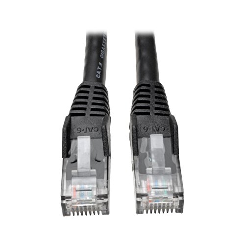 Eaton Cat6 Gigabit Snagless Molded UTP Patch Ethernet-Kabel, RJ45 Stecker-auf-Stecker-Kabel, schwarz, 5 Fuß / 1,5 Meter (N201-005-BK) von Tripp Lite