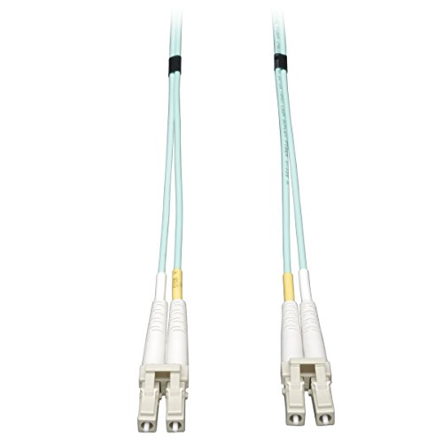 Eaton Duplex Multimode 50/125 OM3 Glasfaser-Patchkabel, LC/LC-Steckverbinder, bis zu 10 Gigabit-Geschwindigkeiten, Aqua LSZH, 10 Fuß / 3 Meter (N820-03M) von Tripp Lite