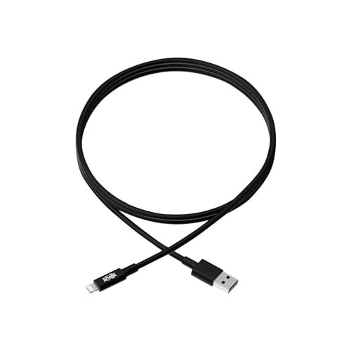 Eaton USB-A auf Lightning Lade- und Datenkabel, MFi-zertifiziert für iPhone, iPad & iPod - Schwarz, 6 Fuß / 2 Meter (M100-006-BK) von Tripp Lite