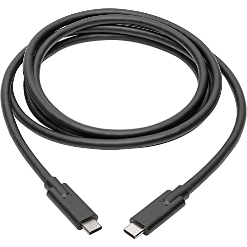 Eaton USB-C auf USB Typ-C Kabel, USB 3,2 Gen 1, 5A / 100W Aufladen, 5 Gbit/s Daten, Thunderbolt 3 kompatibel, Schwarz, 6 Fuß / 1,8 Meter (U420-006-5A) von Tripp Lite
