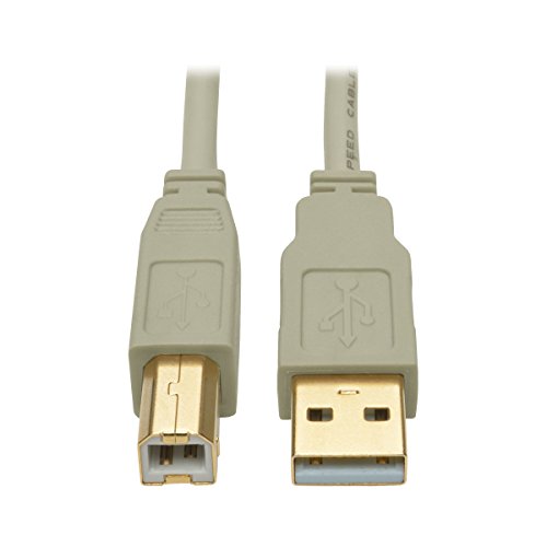 Tripp Lite 1,8 m USB 2.0 Hi-Speed A/B Kabel (M/M), Typ-A auf Typ-B, 28/24 AWG, 480 Mbps, Beige, 6' (U022-006-BE) von Tripp Lite
