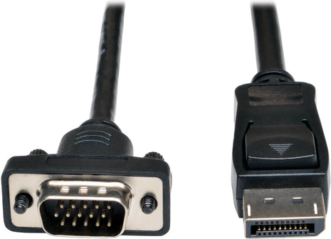 Tripp Lite 6ft DisplayPort to VGA / DP to VGA Adapter Active Converter with Latches to HD15 DPort 1.2 M/M 6' - Videokabel - DisplayPort (M) zu HD-15 (VGA) (M) - 1.83 m - aktiv, eingerastet - Schwarz von Tripp Lite