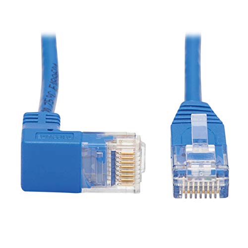Tripp Lite Cat6-Ethernet-Kabel, abgeschirmt, flach, UTP-Netzwerk-Patchkabel, blau, 60 cm (N204-S02-BL-DN) von Tripp Lite