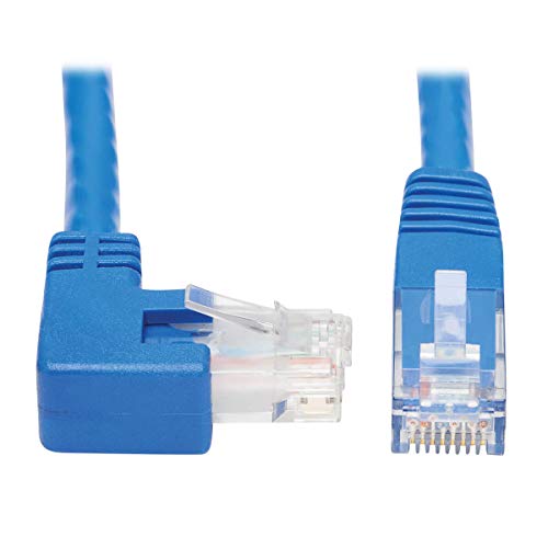 Tripp Lite Cat6-Ethernet-Kabel, rechtwinklig, Gigabit, UTP, Netzwerk-Patchkabel, blau, 4,6 m (N204-015-BL-RA) von Tripp Lite
