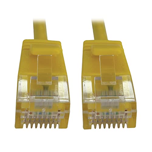 Tripp Lite Cat6a 10G Ethernet-Kabel, Knickschutz, geformt, schlankes UTP-Netzwerk-Patchkabel (RJ45 M/M), Gelb, 1,83 m von Tripp Lite