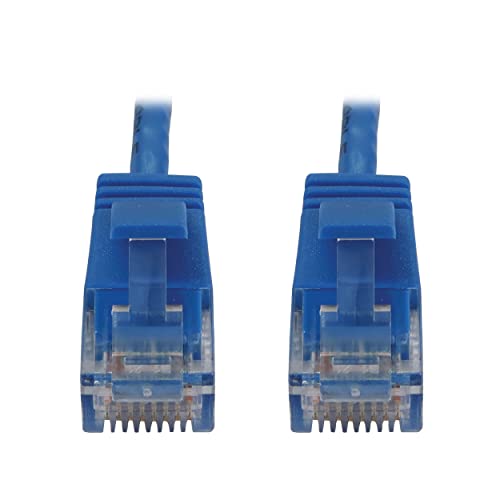 Tripp Lite Cat6a 10G Ethernet-Kabel, Knickschutz, geformt, schlankes UTP-Netzwerk-Patchkabel (RJ45 M/M), blau, 2,1 m von Tripp Lite