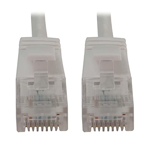 Tripp Lite Cat6a 10G Ethernet-Kabel, Knickschutz, geformt, schlankes UTP-Netzwerk-Patchkabel (RJ45 M/M), weiß, 0,6 m von Tripp Lite