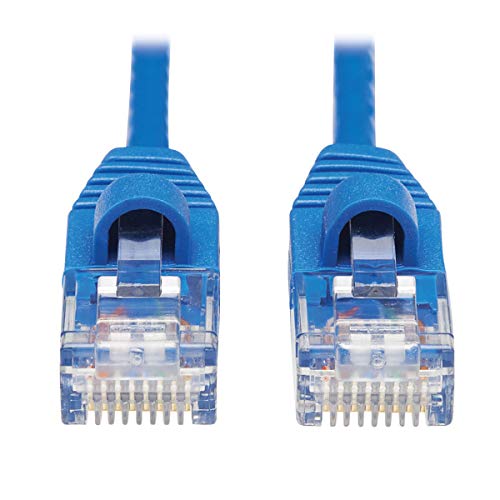 Tripp Lite Cat6a 10G Ethernet-Kabel, Snagless, Molded Slim UTP Netzwerk-Patchkabel (RJ45 M/m), Blau, 3 m (N261-S10-BL) von Tripp Lite