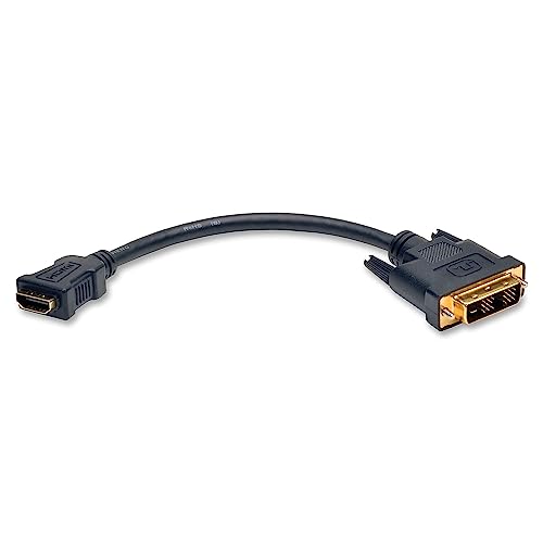 Tripp Lite HDMI zu DVI Kabeladapter, DVI-D Stecker, 1920x1080, 8" F/M (P130-08N) von Tripp Lite