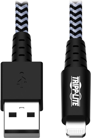 Tripp Lite Heavy Duty Lightning to USB Sync/Charging Cable Apple iPhone iPad 10ft - Lightning-Kabel - USB männlich zu Lightning männlich - 3 m - Schwarz, weiß von Tripp Lite