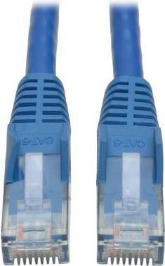 Tripp Lite N201-005-BL50BP Cat6-Gigabit-Ethernet-Kabel (UTP) hakenlos - anvulkanisiert (RJ45 Stecker/Stecker) - Blau - 1,52 m - Großpackung 50 Stk. (N201-005-BL50BP) von Tripp Lite