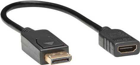 Tripp Lite P136-001 DisplayPort auf HDMI Video Adapter Video-Konverter (M/F) - HDCP - Schwarz - 0,3 m (P136-001) von Tripp Lite