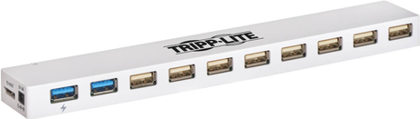 Tripp Lite U360-010C-2X3 10-Anschluss-USB 3.0/USB 2.0 Kombi-Hub - USB-Laden - 2 USB 3.0 und 8 USB 2.0-Anschlüsse - USB 3.2 Gen 1 (3.1 Gen 1) Micro-B - USB 2.0 - USB 3.2 Gen 1 (3.1 Gen 1) Type-A - 5000 Mbit/s - Weiß - Acrylnitril-Butadien-Styrol (ABS) - Vietnam (U360-010C-2X3) von Tripp Lite